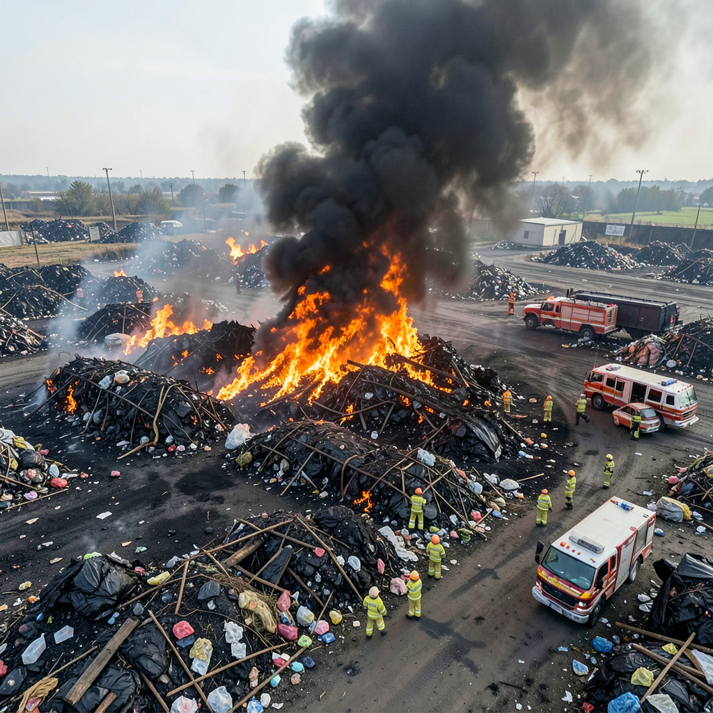 Six images expose massive Nottingham scrapyard fire destruction